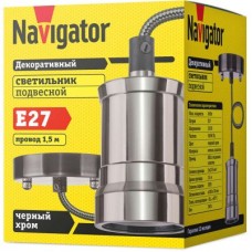 Светильник Navigator 61 520 NIL-SF01-005-E27 60Вт 1,5м. метал. черный хром