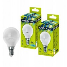 Лампа светодиодная LED-G45-7W-E14-4500K 172-265В Шар Ergolux 12144