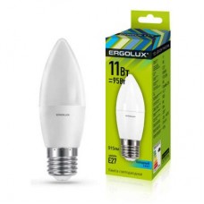 Лампа светодиодная LED-C35-11W-E27-4K Свеча 11Вт E27 4500К 172-265В Ergolux 13622