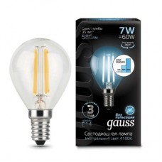 Лампа светодиодная Black Filament Globe 7Вт 4100К E14 step dimmable Gauss 105801207-S