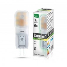 Лампа светодиодная LED2.5-JD-SL/830/G4 2.5Вт капсульная 3000К тепл. бел. G4 200лм 207-244В Camelion 12347