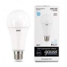 Лампа светодиодная LED 25вт 230в, Е27, дневной, A67 Gauss Elementary