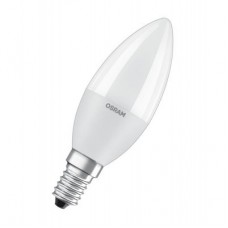 Лампа светодиодная LED STAR CLASSIC B 40 5W/827 5Вт свеча 2700К тепл. бел. E14 470лм 220-240В прозр. пласт. OSRAM 4058075318120