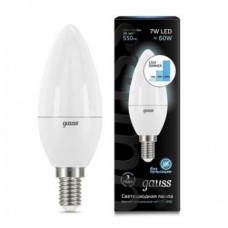 Лампа светодиодная LED 7вт,230в,Е14,белый,step dim,свеча Gauss