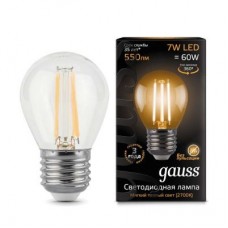 Лампа светодиодная LED 7Вт 230в,E27 Filament теплый шар Gauss