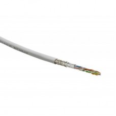 Кабель FTP 4-C5E-SOLID-GY-305 витая пара экран. FTP (F/UTP) кат.5e 4х2х0.5 (24 AWG) ож (solid) экран-фольга PVC (305м) (м) Hyperline 42052