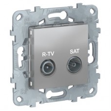 Механизм розетки R-TV/SAT UNICA NEW проходная алюм. SchE NU545630