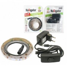 СД Лента Navigator 71 431 NLSD-3528WW60-4.8-IP65-12V-1м-BP